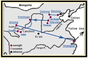Northern Tribes Tour Map by Access China Tours