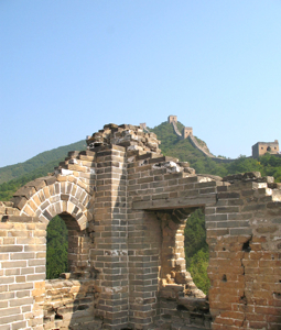 Great Wall of China, close up of watch tower