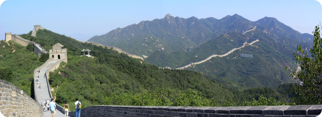 The Great Wall of China is a man made structure that can be seen from the moon.