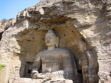 Yungang Caves, stone carved Buddha