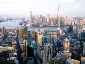 skyscrapers in Shanghai