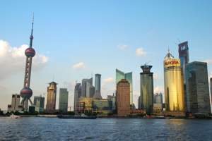 Shanghai City of Shanghai at dusk