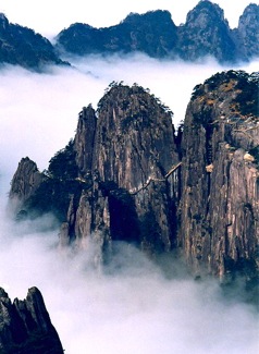Yellow Mountain in the clouds